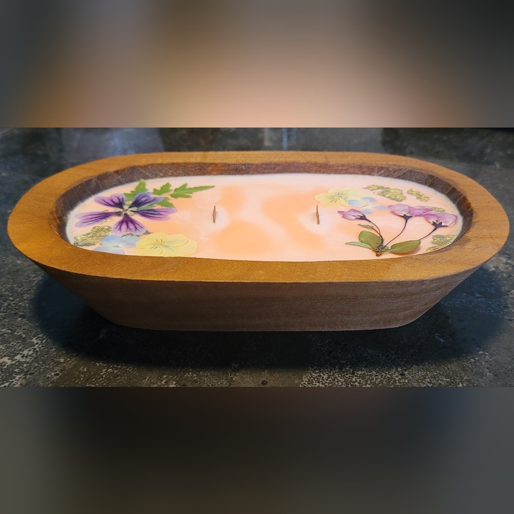 Mainely Melts Bohemian Rose Floral Bowl Candle